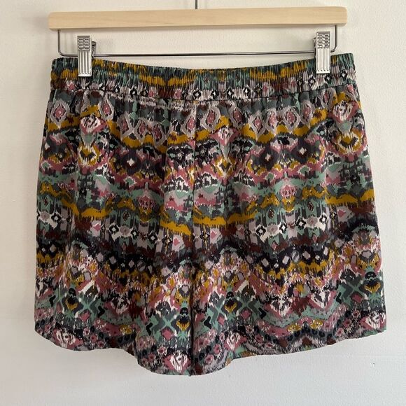 Boho Design Multi Color Silky Pull-on Shorts Aztec Print Forever 21 Size Large - Picture 8 of 14